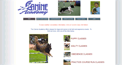 Desktop Screenshot of canineacademy.org