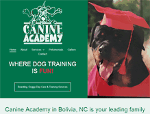 Tablet Screenshot of canineacademy.us
